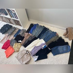 clothes that I wore couple times or never ( with tags).  size SMALL. Pieces 65